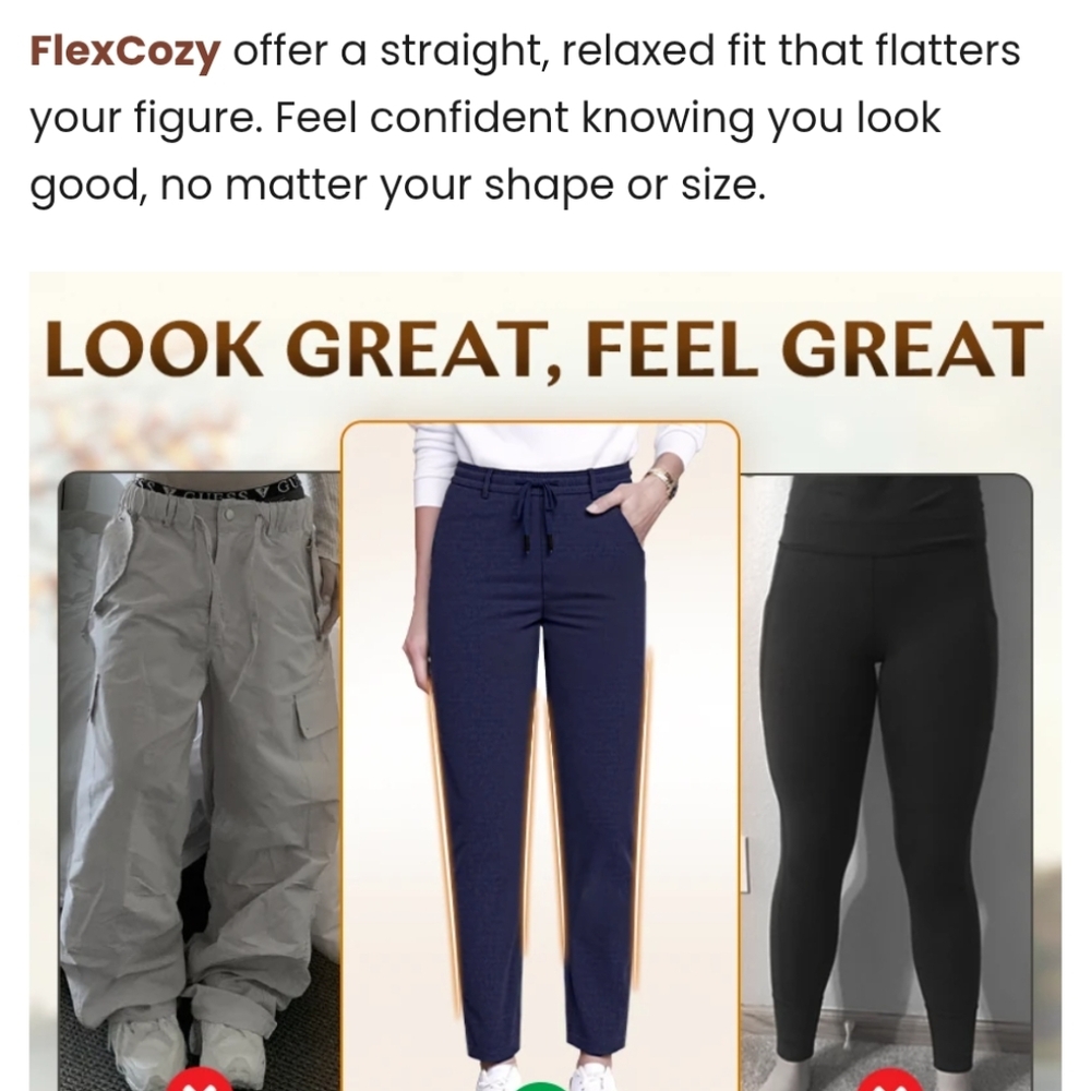 Navy Winter Corderoy LaChics Flex Cozy Women's (Or Men's) Comfort Pants